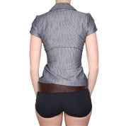 Y2K Grey Bow Short Sleeve Blazer (XS)