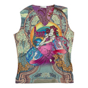 Art Nouveau-style graphic print top (M)