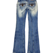 Antik denim low rise flared jeans