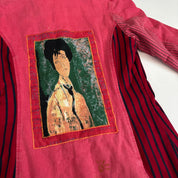 Euro Art Graphic Patchwork Trenchcoat (M)
