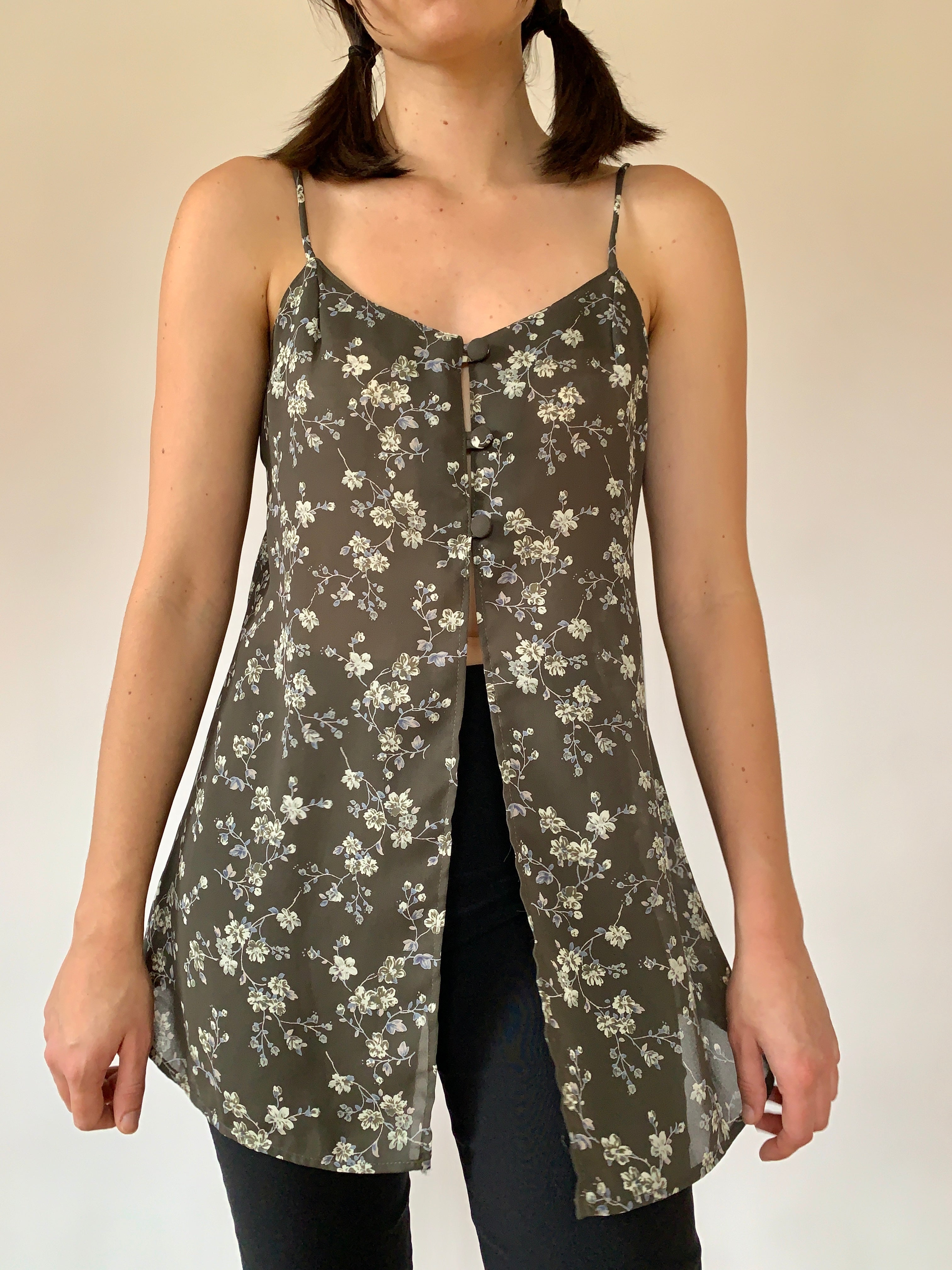 Vintage 1990s Olive Tank (S)