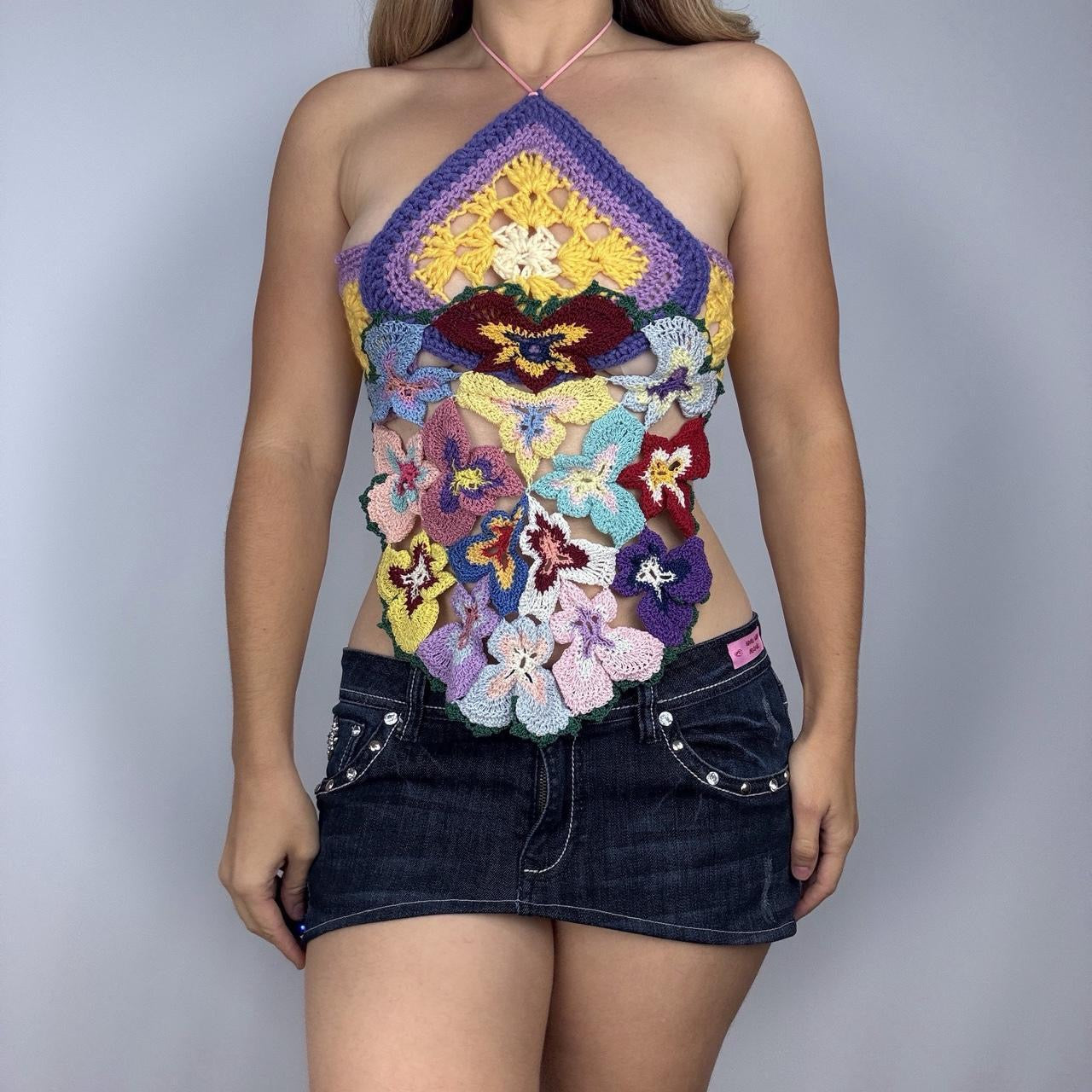 Crochet Doily Orchid Top (S)
