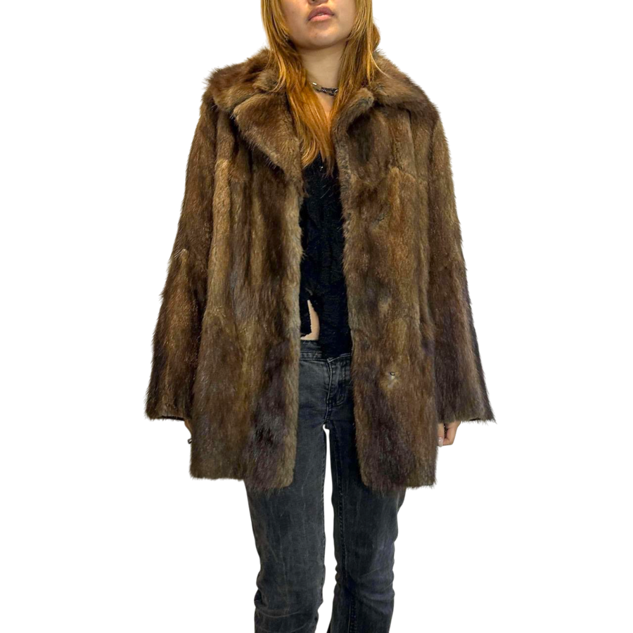 True Vintage Brown Fur Coat (S/M)