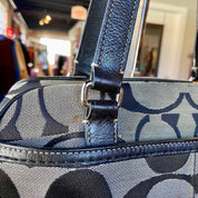 Black and gray coach shoulder bag