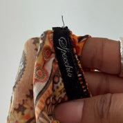 Vintage Orange Paisley Mesh Cami Top (S)