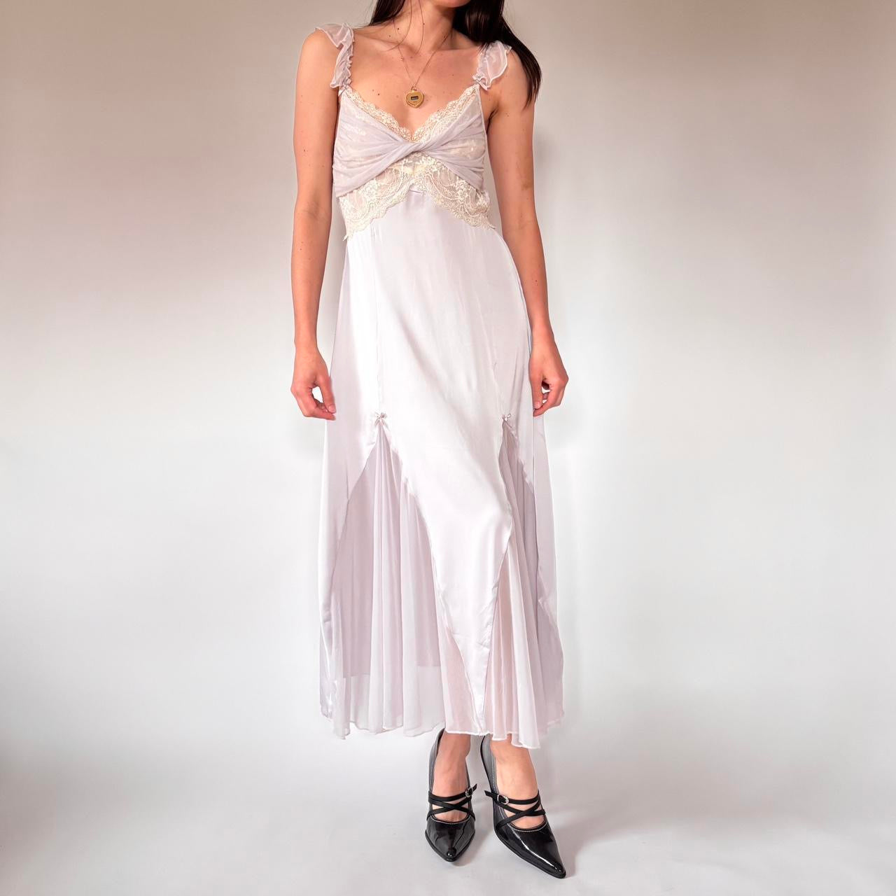 2000s slip dress Y2K Pimkie Brown Paisley Satin Slip Vintage 2000s Midi Cami Dress
