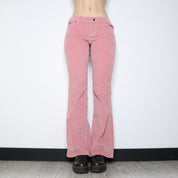 Y2K Pink Low Rise Flare Pants (M)