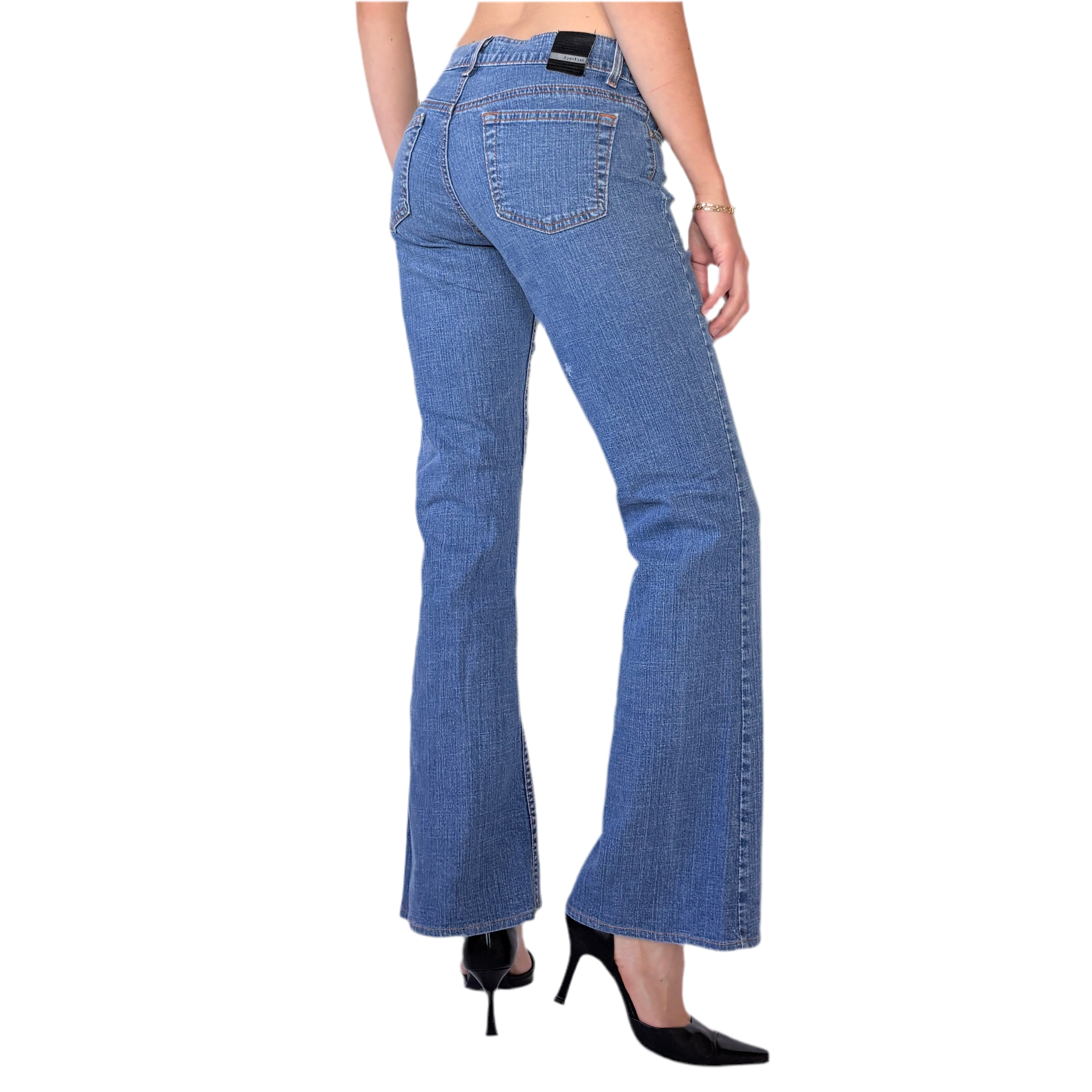 Bebe Y2K Low Rise Jeans (XS)