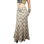 BCBG Plaid Mermaid Maxi Skirt (S)