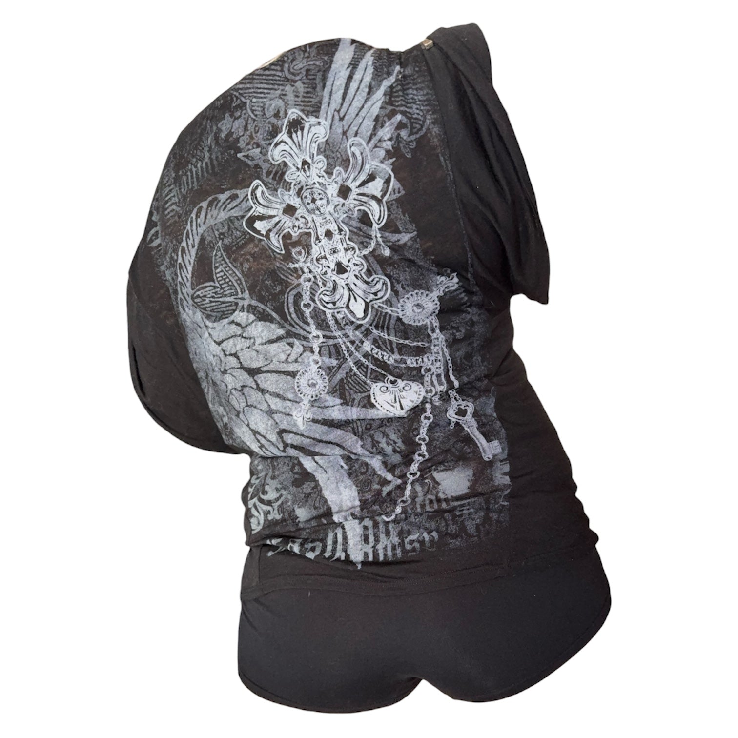 Y2K euro grunge AOP top (m/l)