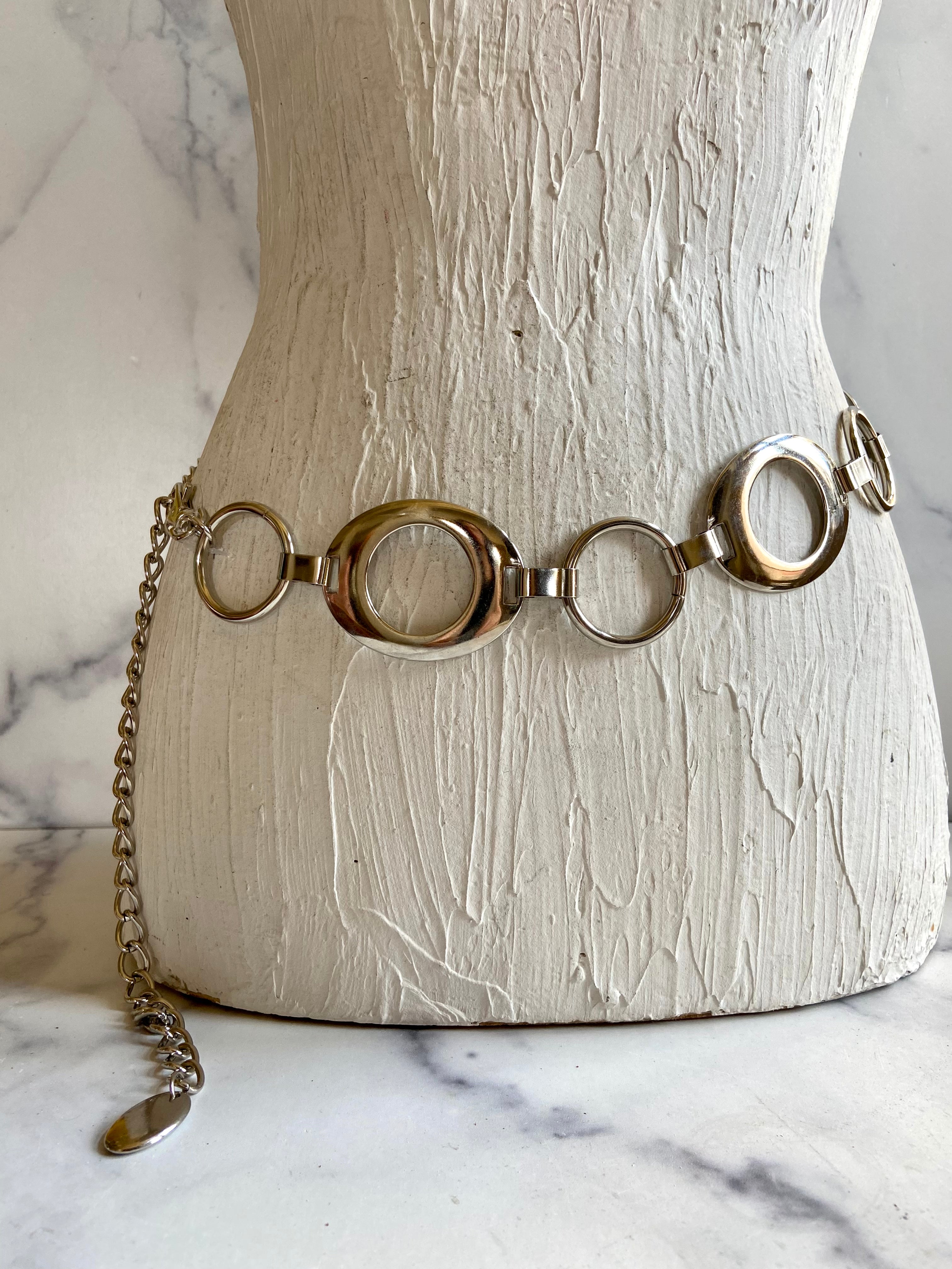 Silver Metal waist belt