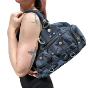 Vintage George Gina Lucy Navy Shoulder No No Bag