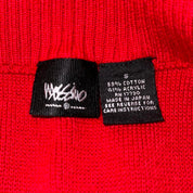90s Asymmetrical Cropped Knit Zip Up (S)