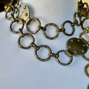 Bronze tone Circles Metal Chain Belt