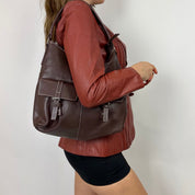 Vintage Brown Faux Leather Bag