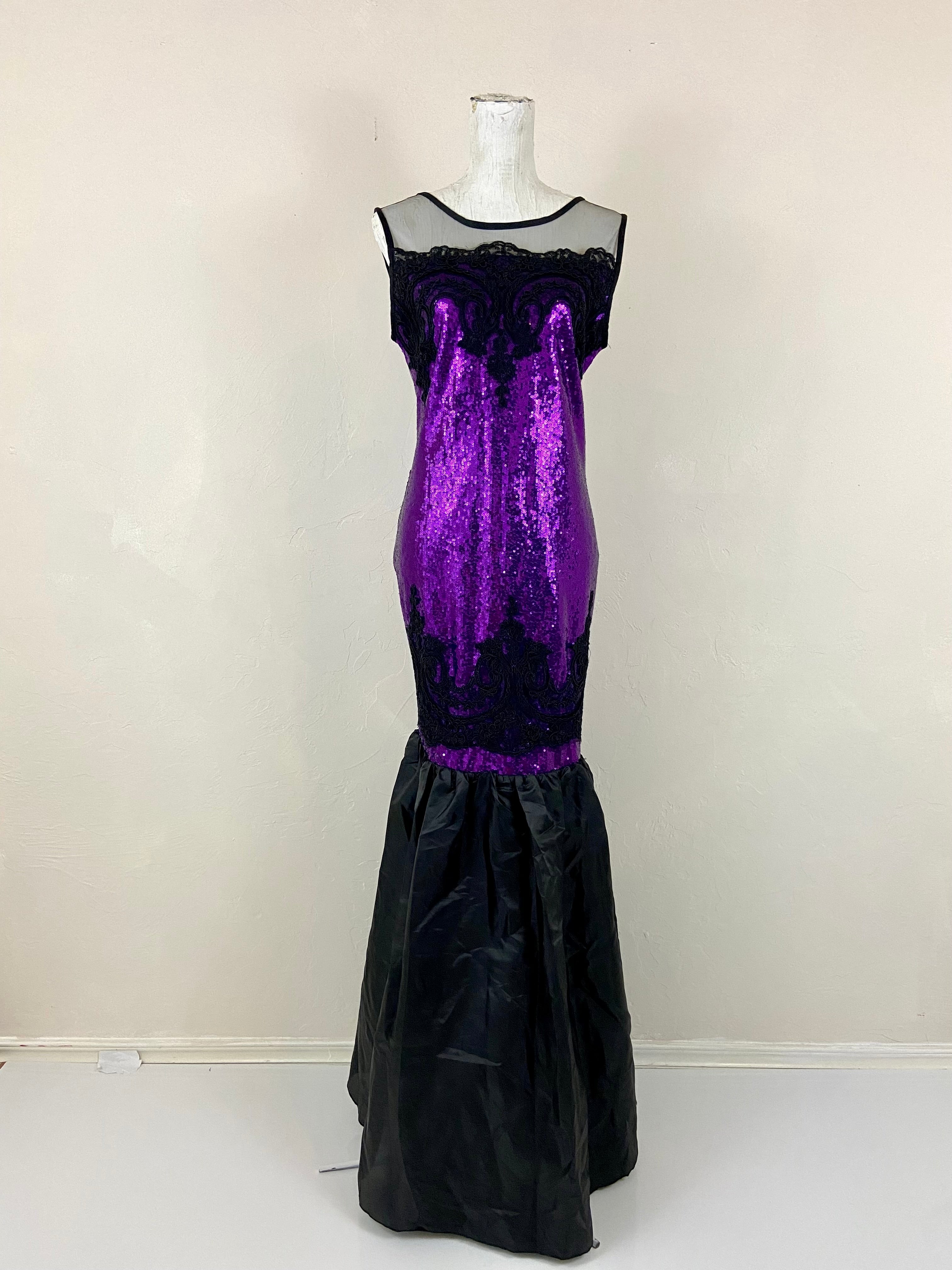 Purple & black dress