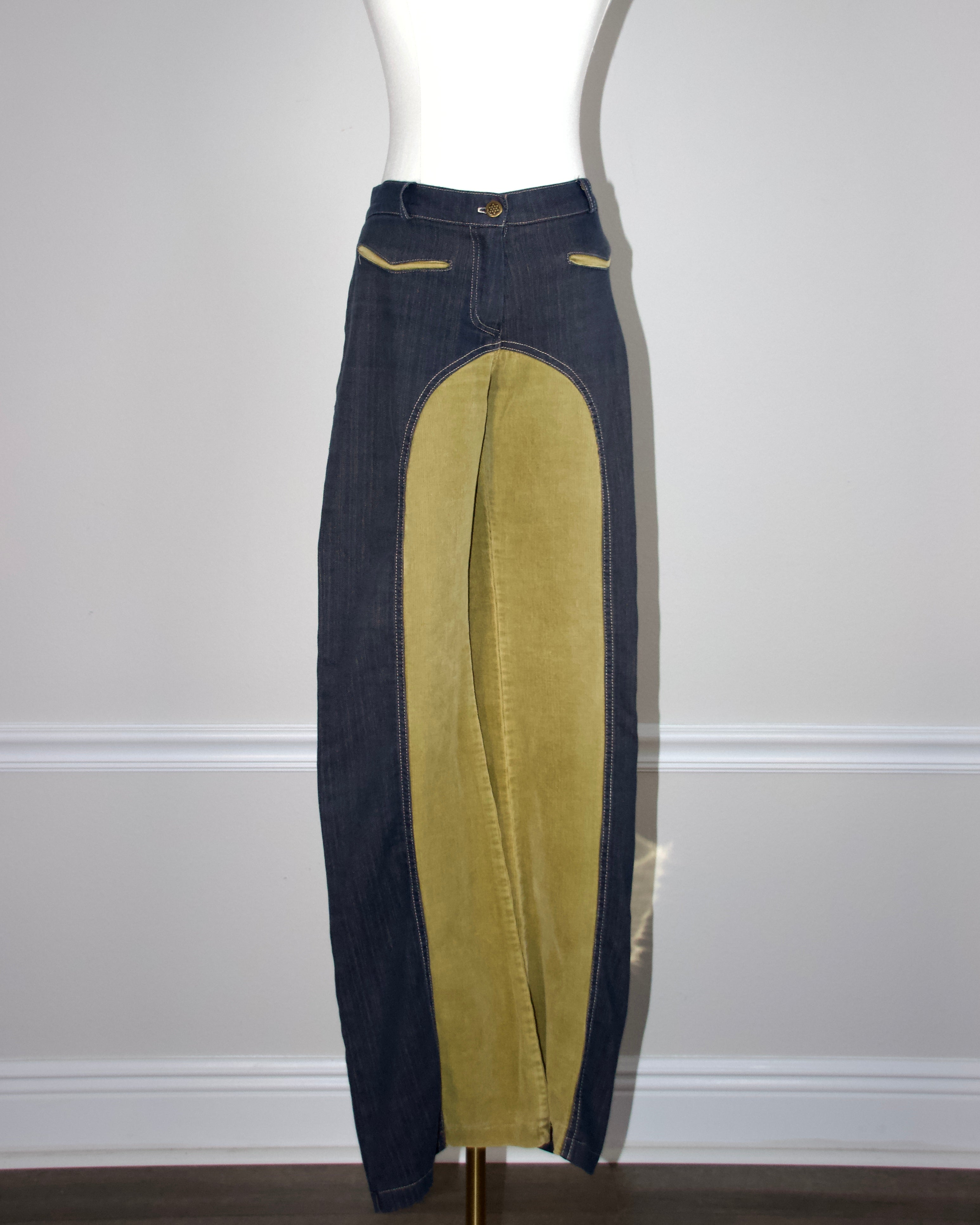 Y2K French Corduroy Pants (S-M)