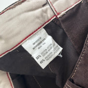 Marithe Francois Girbaud Low Rise Brown Flared Cropped Pants (XS)
