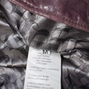 Vintage Muted Purple Mod Leather Peacoat Jacket (S/M)