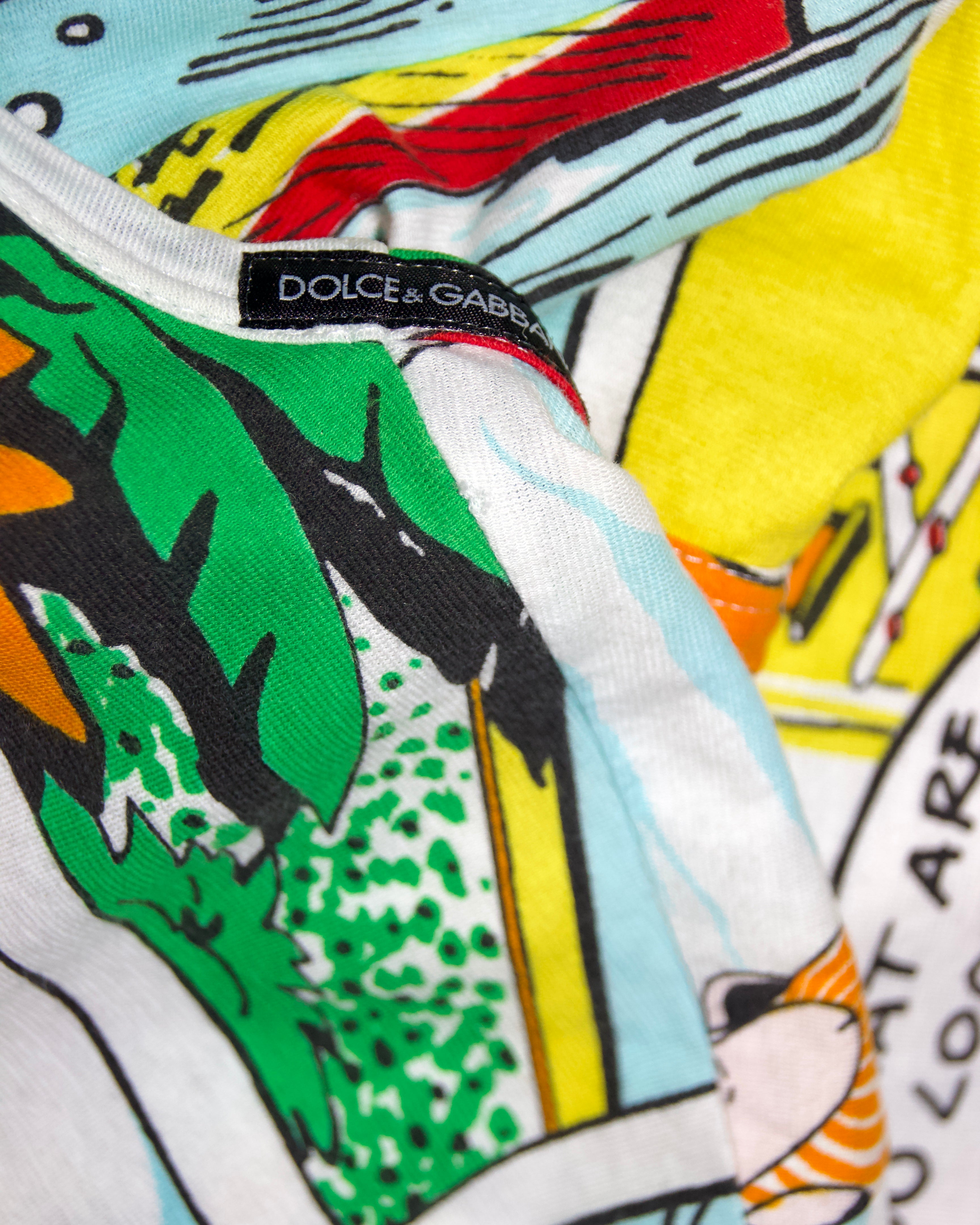 SS2004 Dolce & Gabbana Pop Art Comic Baby Tee (XS/S)