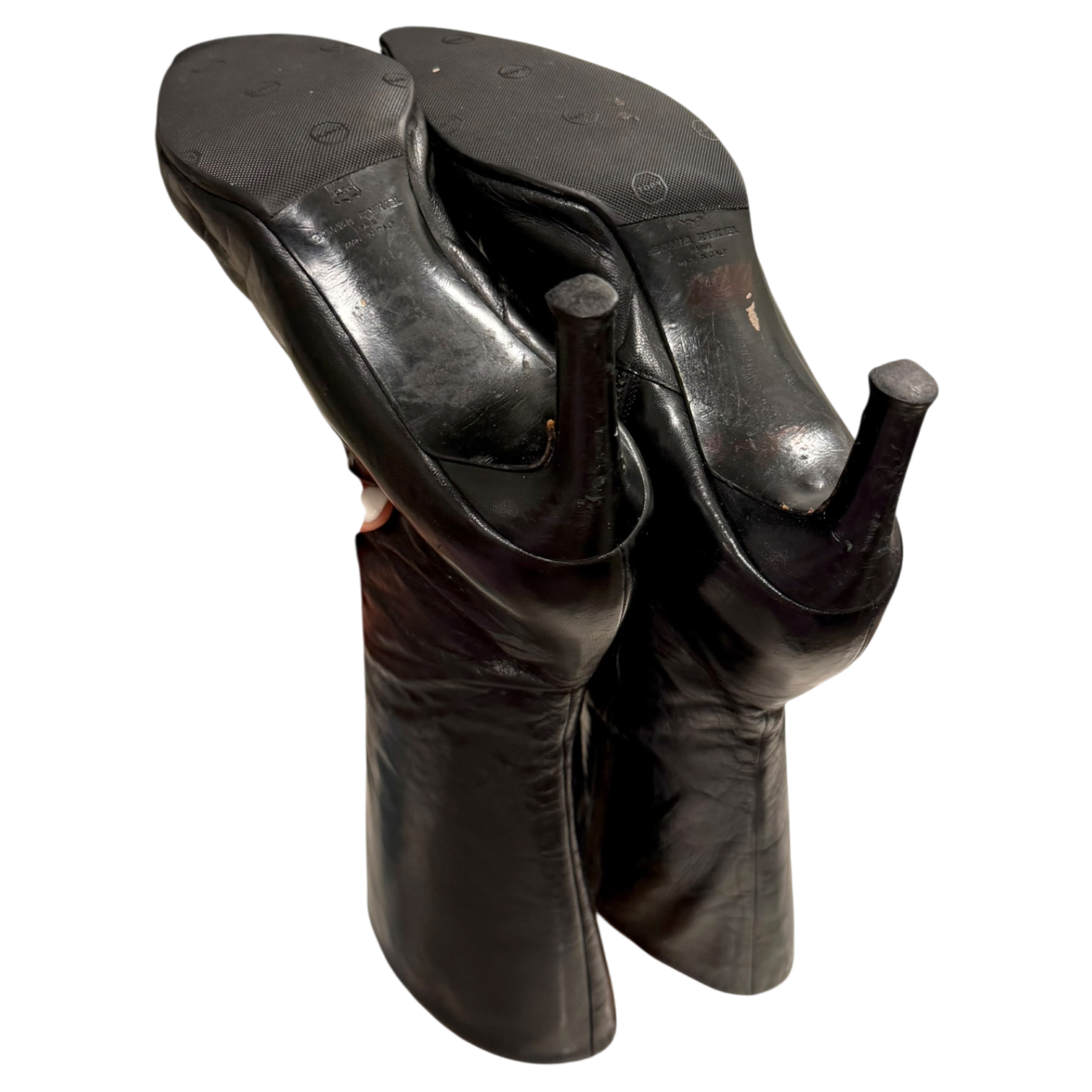 Italian Leather Heeled Boots (10.5)