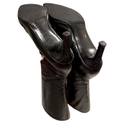 Italian Leather Heeled Boots (10.5)