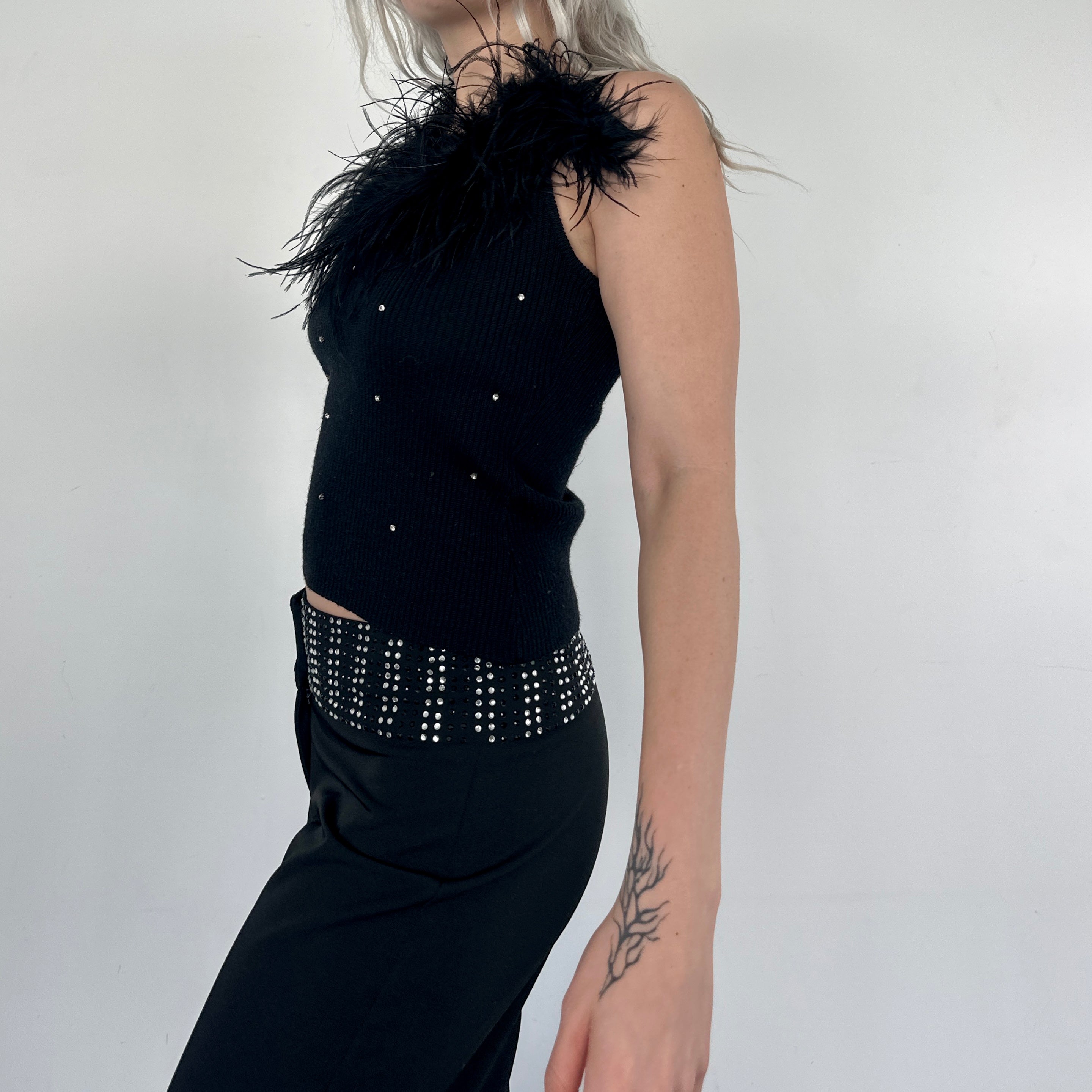 90s Feather Crystal Top (S)
