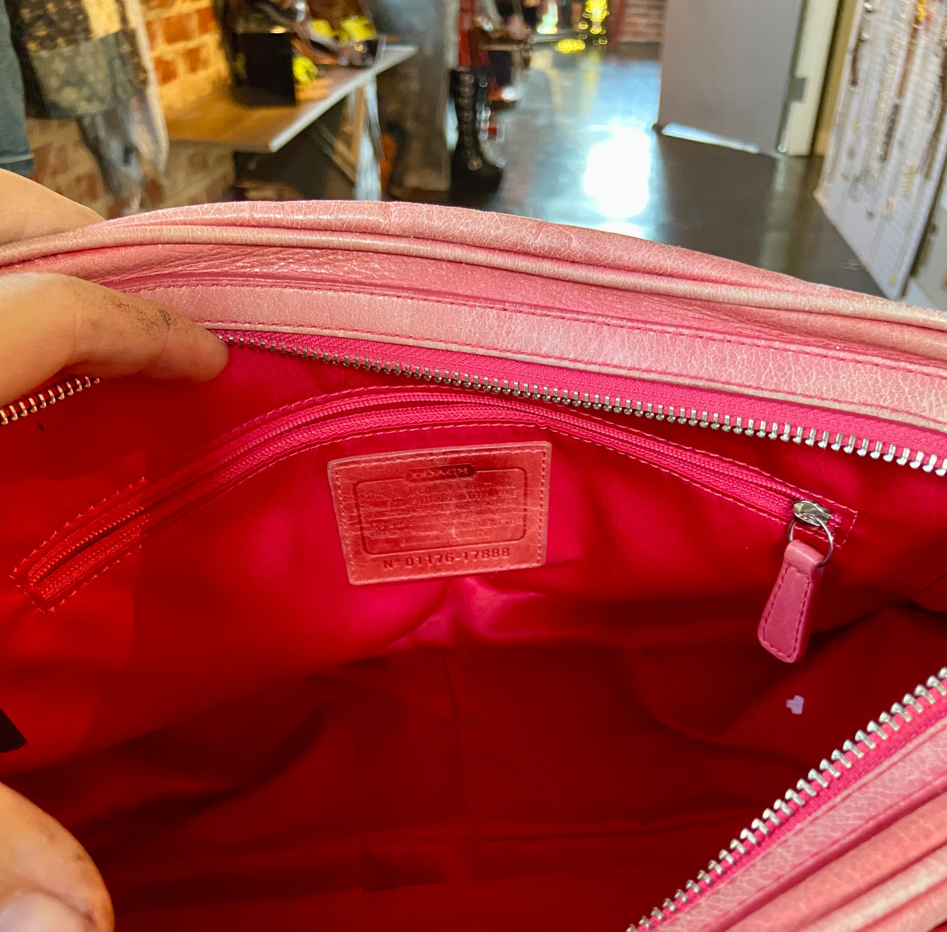 Coach Poppy Pink LeatherPushlock Satchel Bag – Holy Thrift