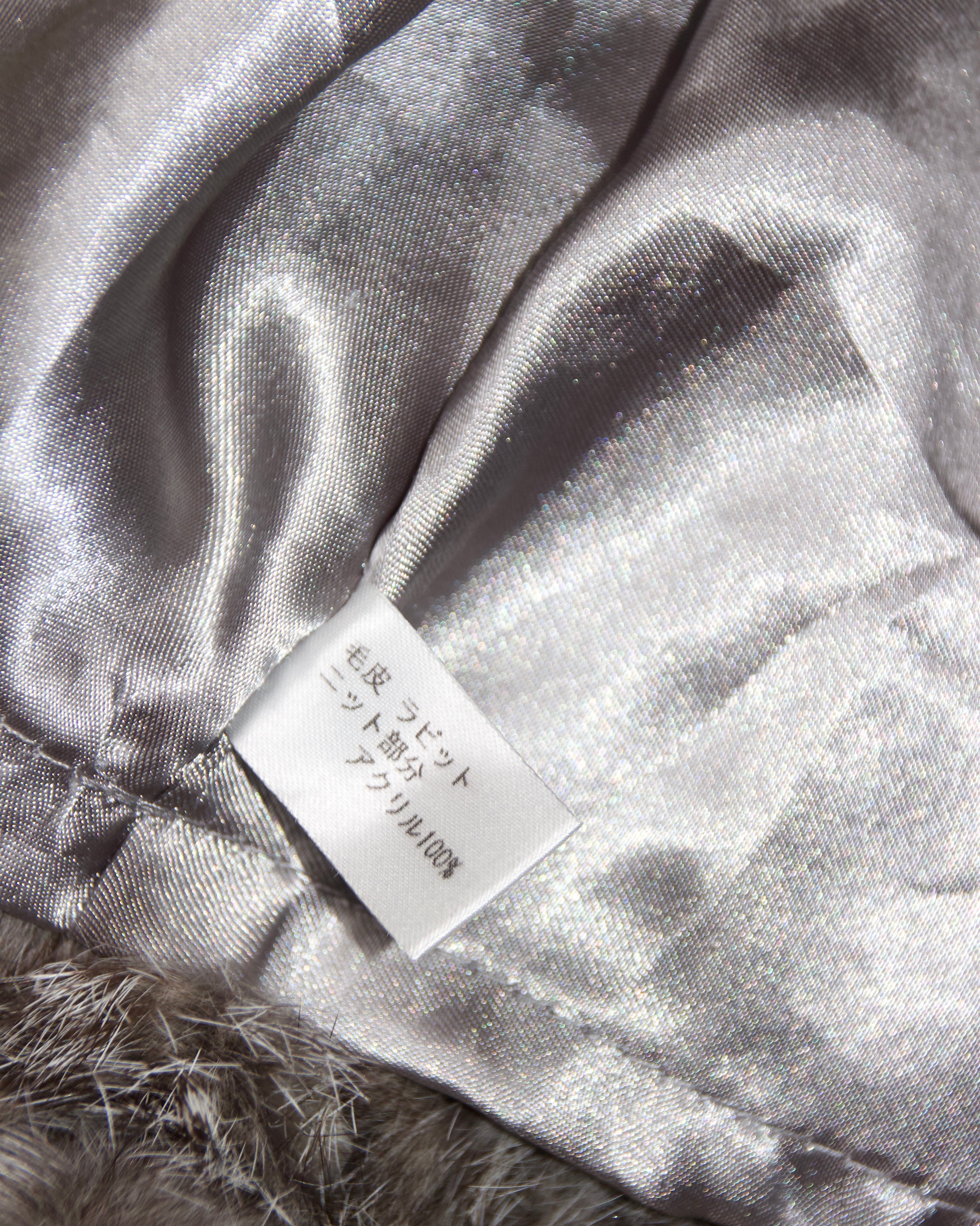 Japanese Rabbit Fur Poncho & Gloves Set (S)