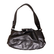 Y2K GUESS Black Leather Shoulder Bag