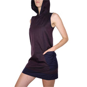 Y2K COP COPINE Purple Hooded Dress (S/M)