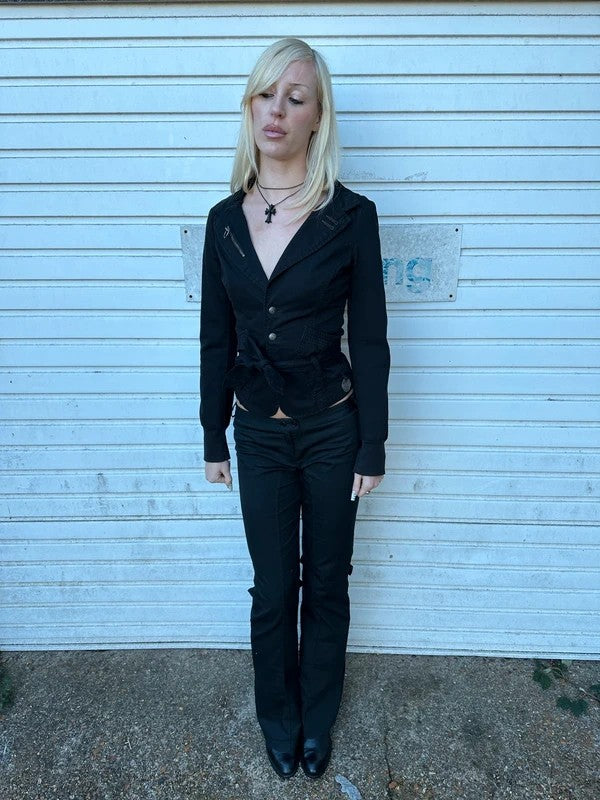 Vintage Diesel Gothic Collared Jacket with Buttons (XS)