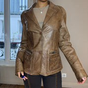 Vintage 90s Italian leather jacket (S/M)