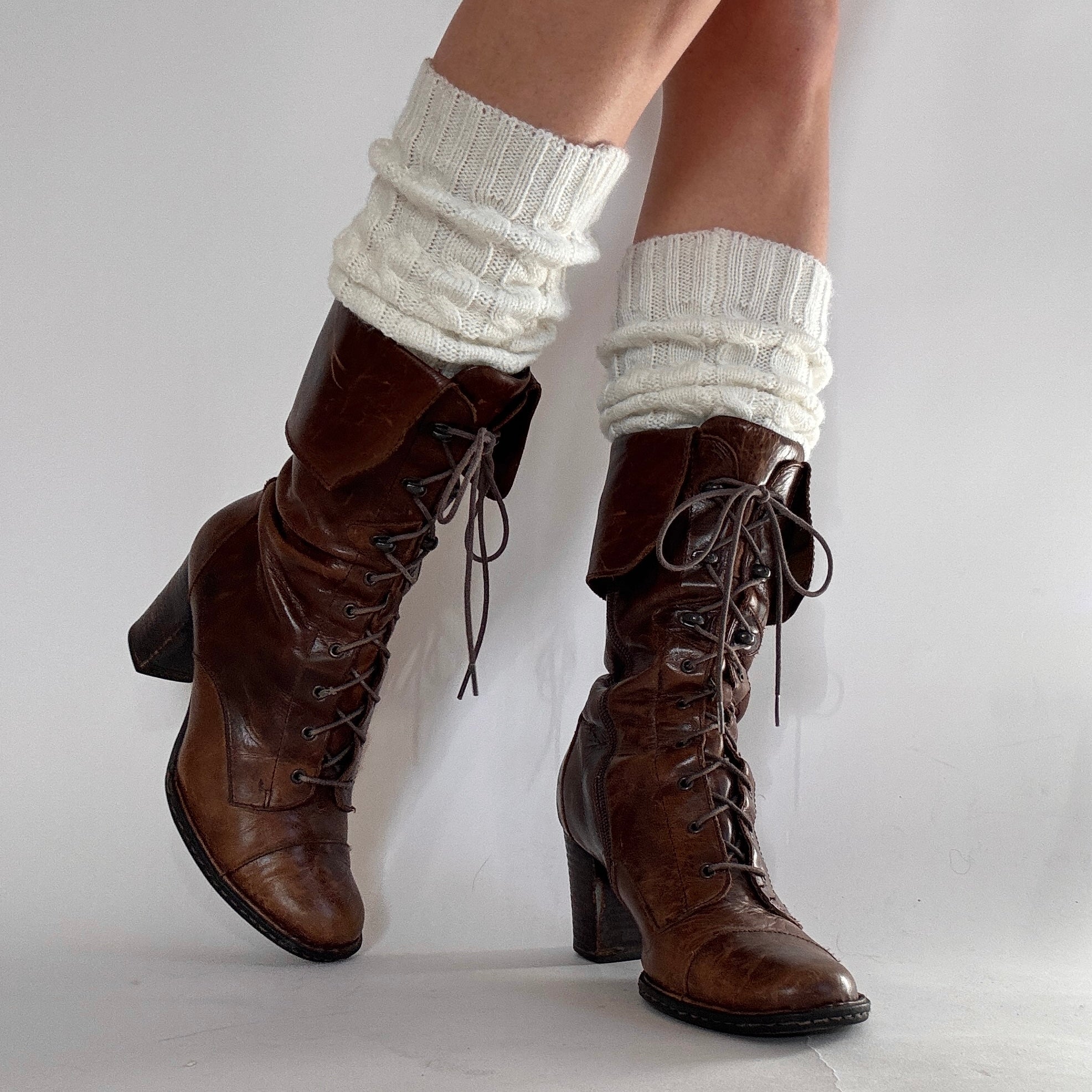 Y2K Heeled Lace Up Boots (8.5) – Holy Thrift