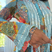 Vintage French Ruffle Mesh Blouse (S)