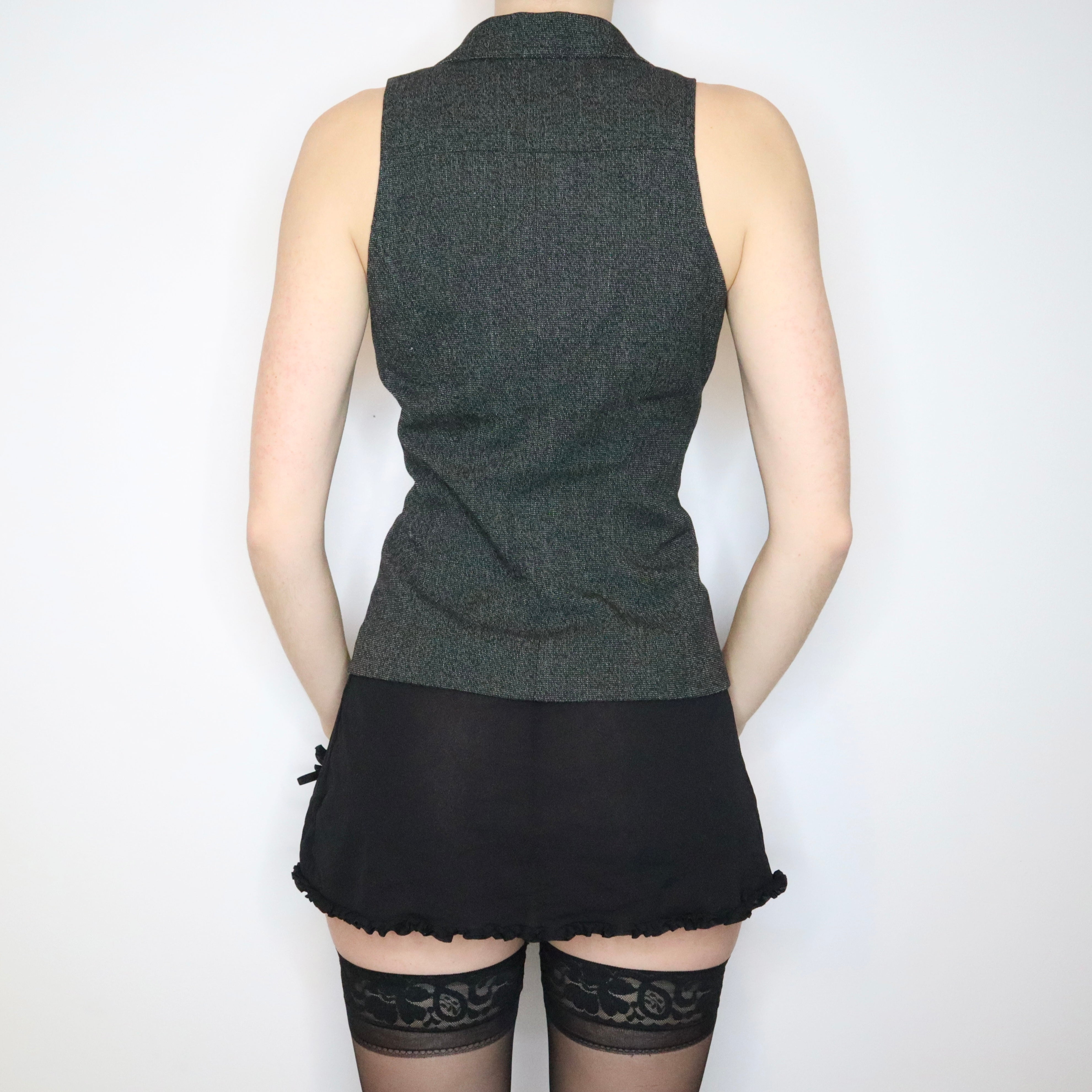 Y2K Dark Gray Waistcoat Vest (S)