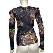 Vintage Italian graphic print mesh Longsleeve (S)
