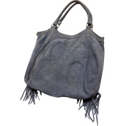 Indie sleaze fringe leather bag