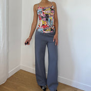 Y2K Pop Art Slinky Tank (S/M)