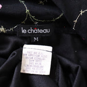 90s Embroidered Rose Midi Dress (S/M)