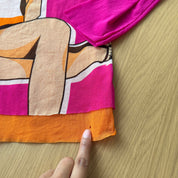 Vintage French Mesh Graphic Top (S)