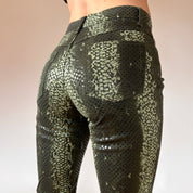 Y2K Snakeskin Flares (XS)