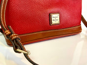 Dooney and Bourke Red and brown
Pebble Leather Zip Top Satchel