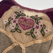 Italian Mesh Back Heart Print Sweater (S)