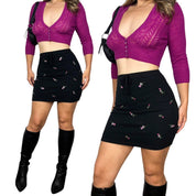 Express Embroidered Mini Skirt (XS/S)