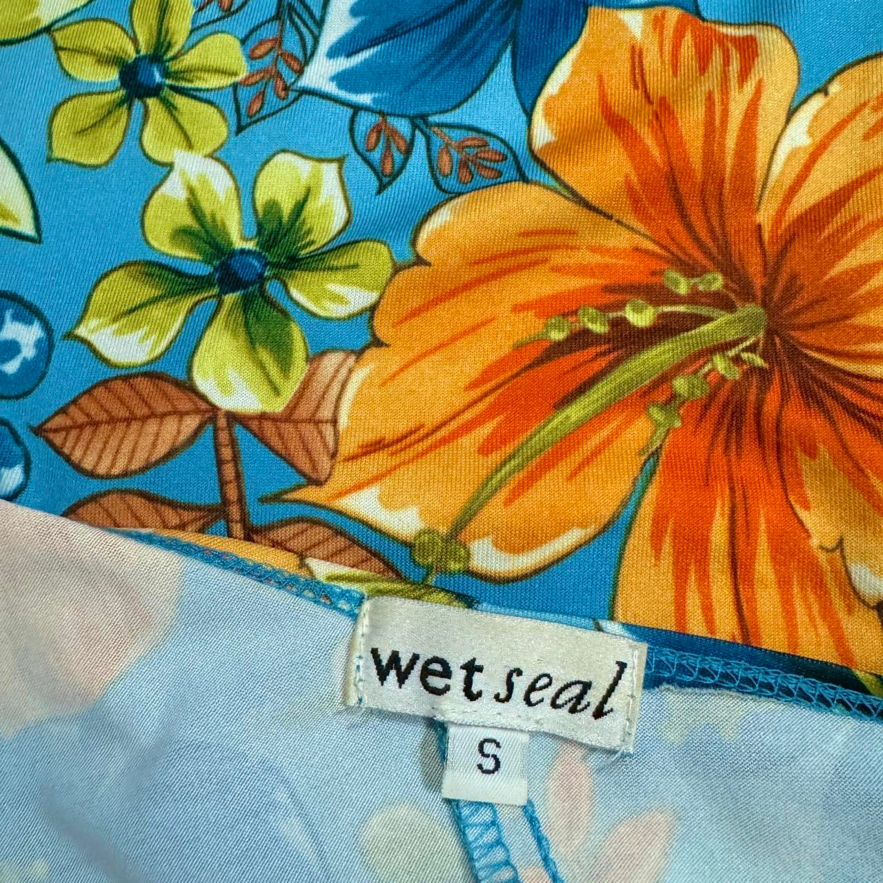 2000s Tropical One Shoulder Dress (S)