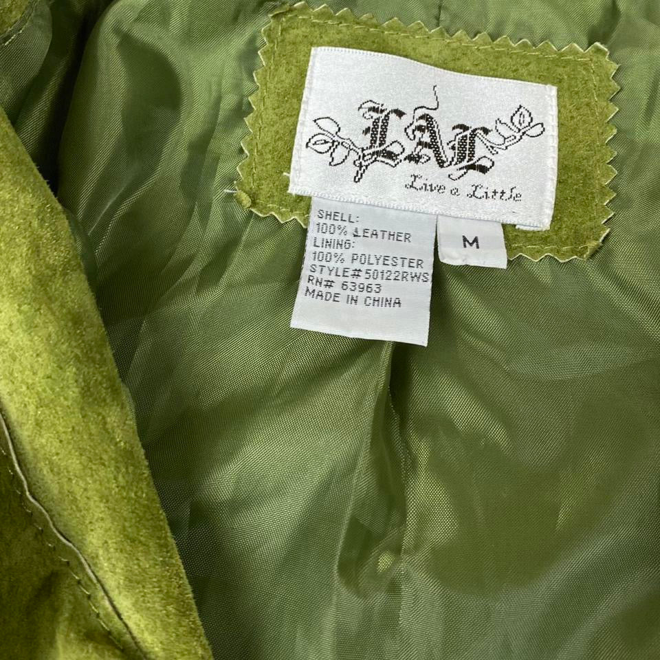 2000s Moss Green Suede Blazer (M)