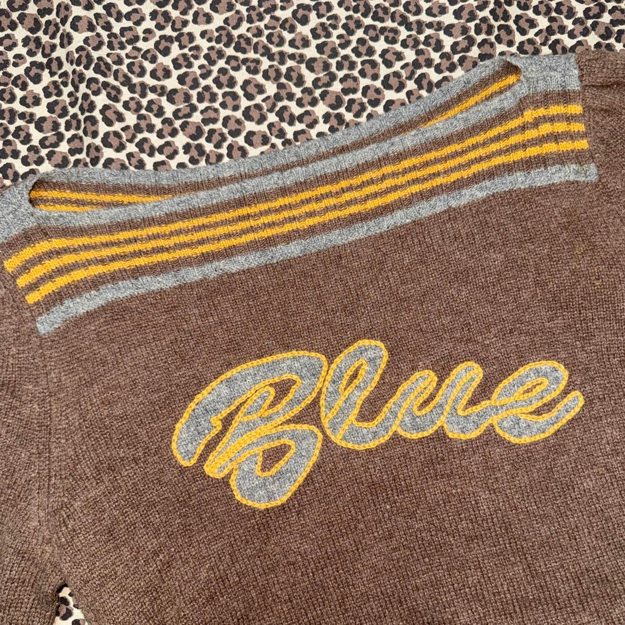Burberry Blue Label Wool Logo Sweater with drawstring sides (S/M)