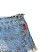 Y2K Vintage Denim Micro Booty Shorts (S)