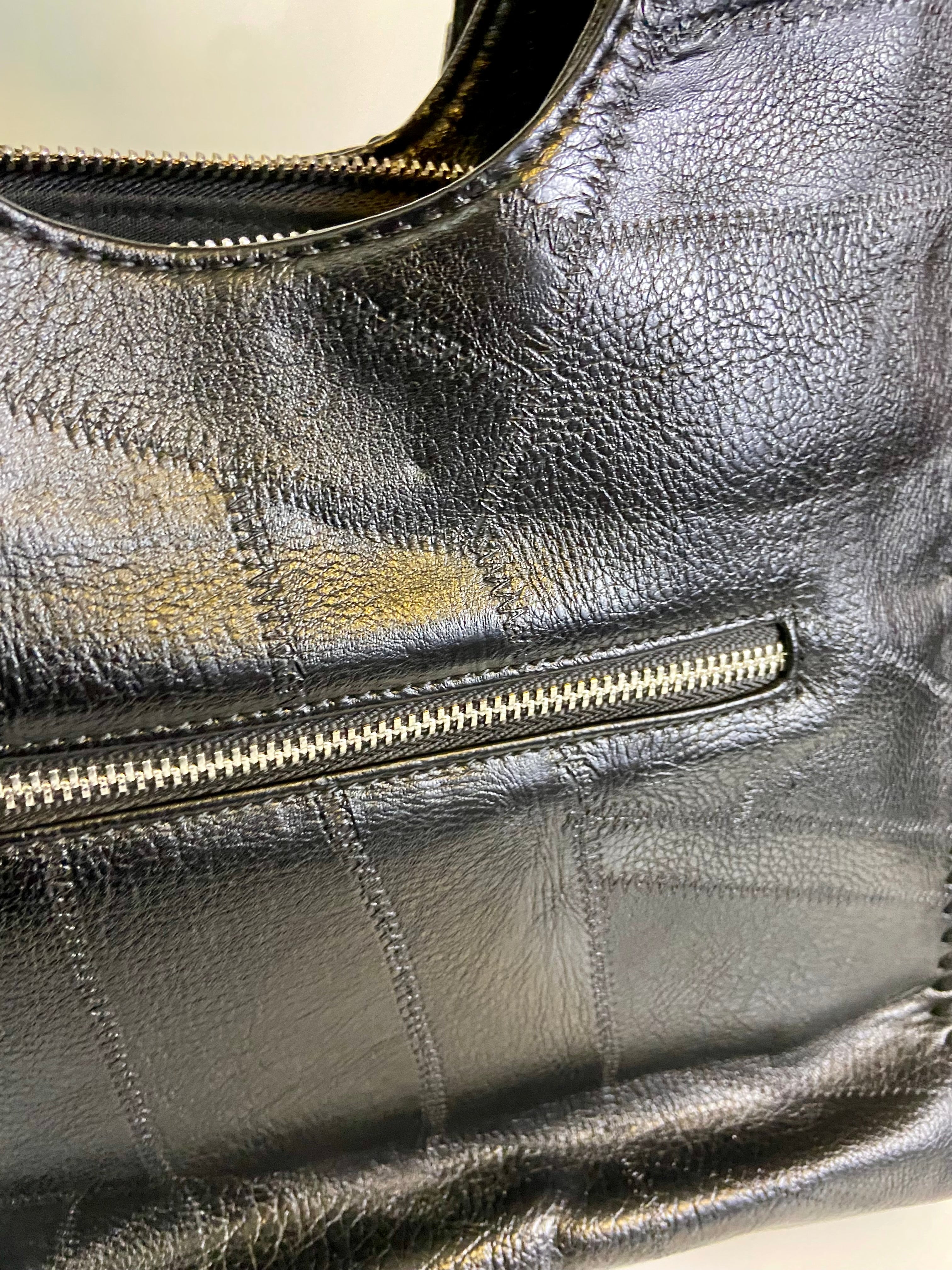 Chain Side Stitched with Rhinestone Center Purse